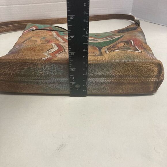 ANUSCHKA Women’s Aztec Style Handbag Multicolored Size 11X2.5X10.5 Genuine Leath - Picture 5 of 12